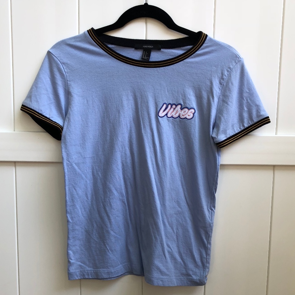 Forever 21 Blue Vibes Shirt in Women